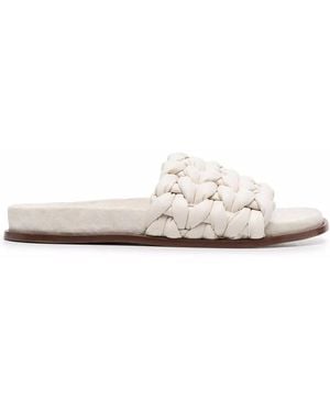 Chloé Geweven Slippers - Grijs