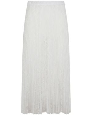 Ermanno Scervino Jupe Plissée En Dentelle - White