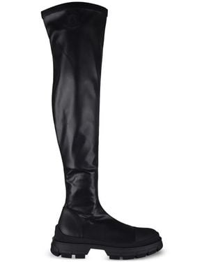 Moncler Hevea Logo Patch Boots - Black
