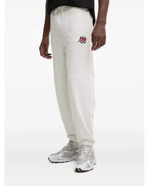 HUGO Drawstring Logo Track Pants - White
