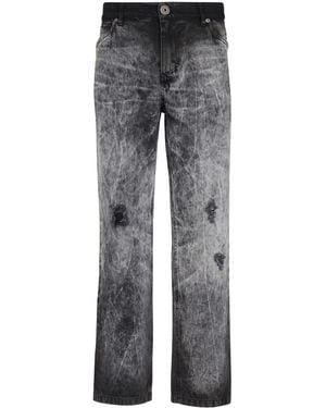 Balmain Stonewash Straight Jeans - Grey