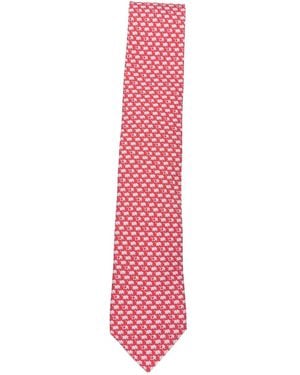 Ferragamo Patterned Tie - Pink