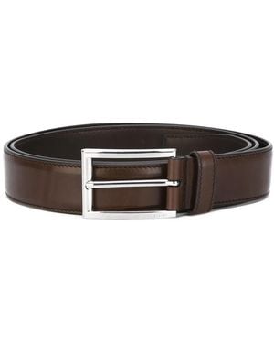 Prada - Square Buckle Belt - Men - Calf Leather - 105 - Brown