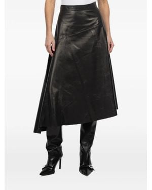 Külson Paneled A-Line Skirt - Black