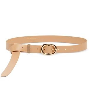 Fabiana Filippi Oval Buckle Belt - White