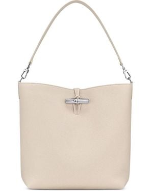 Longchamp Borsa A Spalla Le Roseau Media - Neutro