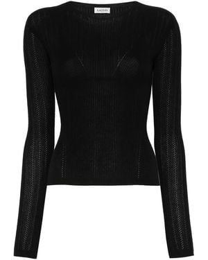 Lanvin Jersey De Canalé - Negro