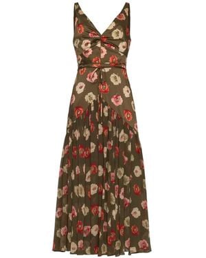 Cinq À Sept Twisted Floral Dress - Natural