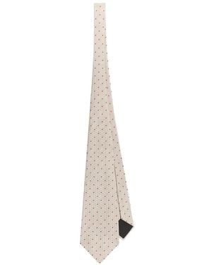 Dolce & Gabbana Cravate À Pois En Jacquard - White