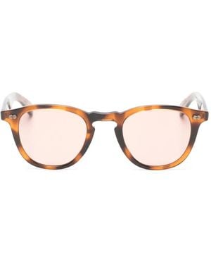 Garrett Leight Hampton X Round-Frame Sunglasses - Natural