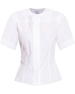 McQueen Cotton Short Sleeve Top - White