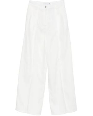 IRO Logo-Patch Wide-Leg Jeans - White