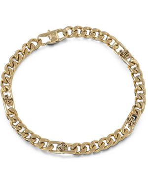Guess Logo-Plaque Curb-Chain Bracelet - Metallic