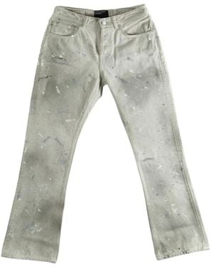Enfants Riches Deprimes Paint-Splatter Straight-Leg Jeans - Grey