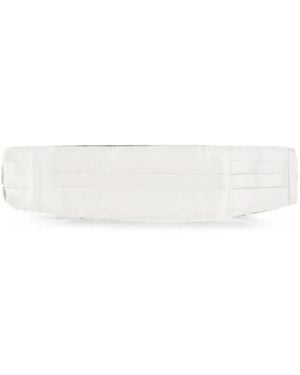 Corneliani Pleated Silk Cummerbund - White