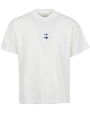 ALBERTO BRESCI Embroidered Cotton T-Shirt - White