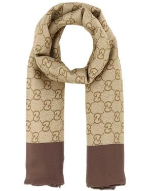 Gucci Printed Twill Scarf - Natural