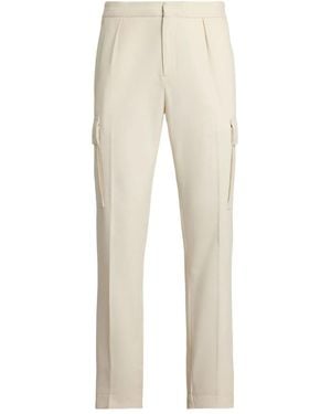 Ralph Lauren Pleated Cargo-Pockets Pants - Natural