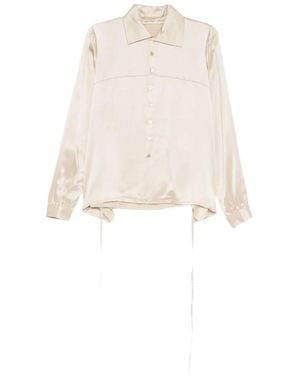 A Tentative Atelier Drapy Washed Stitch Shirt - White