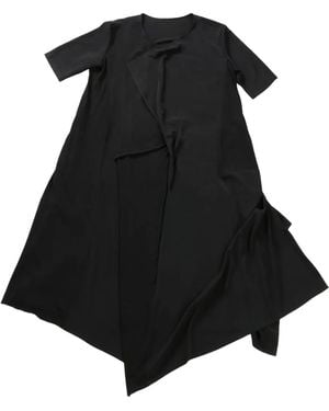 Yohji Yamamoto Asymmetric Midi Dress - Black