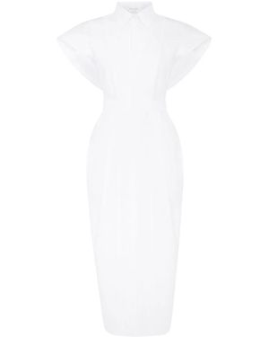 McQueen ショートスリーブ ドレス - ホワイト