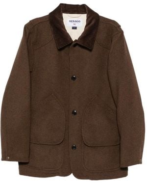 Sebago Corduroy-Collar Button-Fastening Jacket - Brown