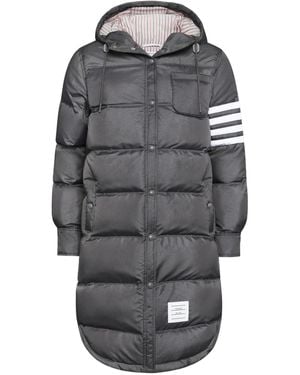 Thom Browne Ripstop 4-Bar Parka - Grey