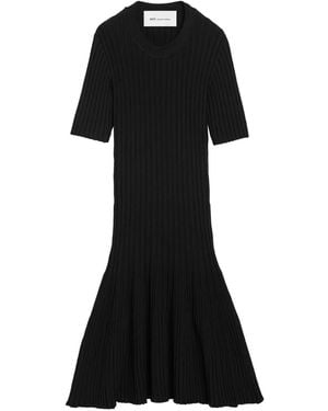 Ami Paris Geripptes Minikleid - Schwarz