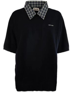 Miu Miu Cashmere Polo Jumper - Black