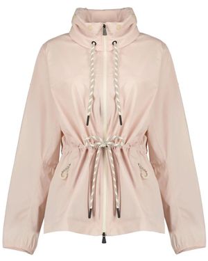 Moncler Veste Soulare À Capuche Amovible - Natural
