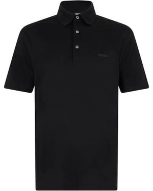 ZEGNA Short-Sleeved Polo Shirt - Black