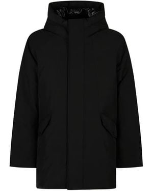 Moose Knuckles Hooded Down-Feather Jacket - Black