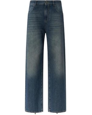 Pinko Loose-Fit Jeans With Rear Zips - Blue
