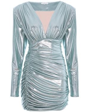 CuAnna Odina Metallic-Effect Mini Dress - Blue