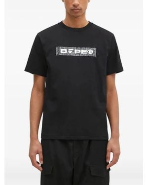 A Bathing Ape T-Shirt mit Logo-Print - Schwarz