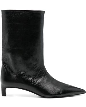 Jil Sander レザーブーツ - ブラック