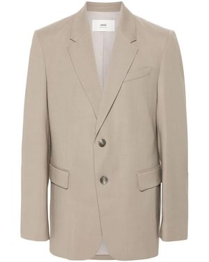 Ami Paris Sophisticated Blazer For – Ss24 Collection - Natural