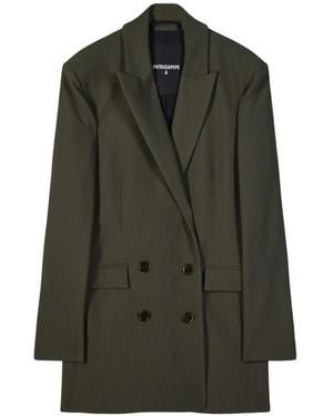 Patrizia Pepe Double-Breasted Blazer - Green