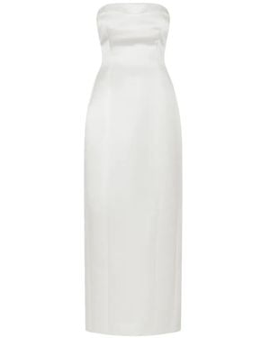 Nicholas Kasia Strapless Midi Dress - White