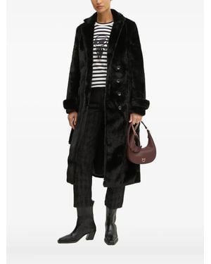 Bardot Double-Breasted Coat - Black