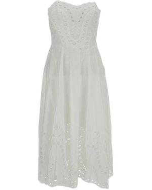 Charo Ruiz Marlin Strapless Midi Dress - White