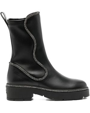 Rene Caovilla Bootie Shoes - Black
