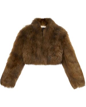 Blumarine Cropped Jacke - Braun