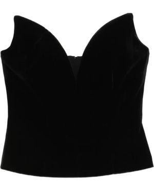 Roland Mouret Sweetheart-Neck Top - Black