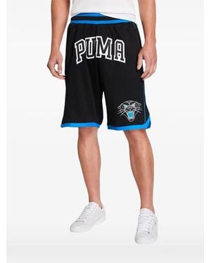 PUMA Logo Track Shorts - Black