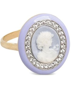 Cameo & Beyond Glam Ladies Ring - White