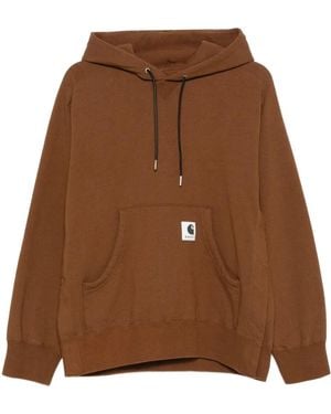 Sacai X Carhartt Wip Pocketed Hoodie - Brown