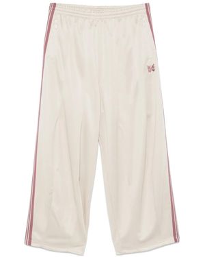 Needles Sporthose mit aufgesticktem Schmetterling - Weiß