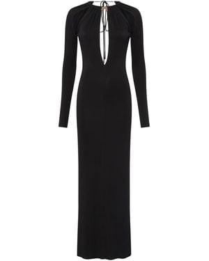 Marine Serre Draped Keyhole Dress - ブラック