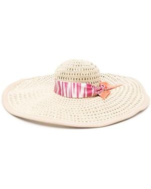 Missoni スカーフディテール サンハット - ピンク